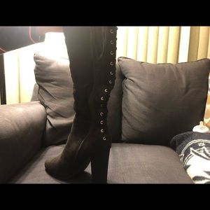 Charlotte Russe lace boot heels